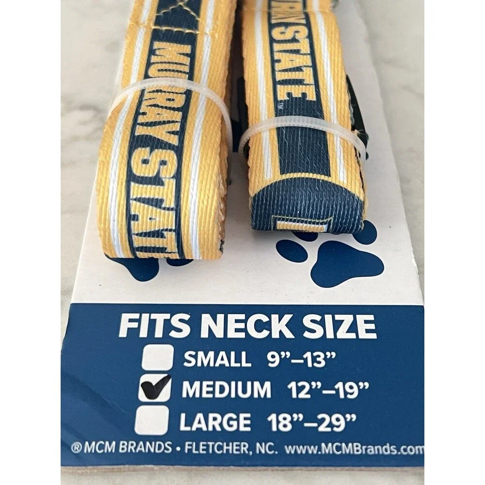 Murray Kentucky State Racers Dog Collar & Leash Set Medium College Pet Gear New